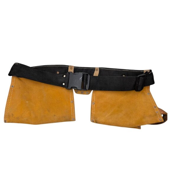 Master Mechanic Leather Tool Belt Master MM370X-3 Double Pouch Adjustable - Picture 2 of 16